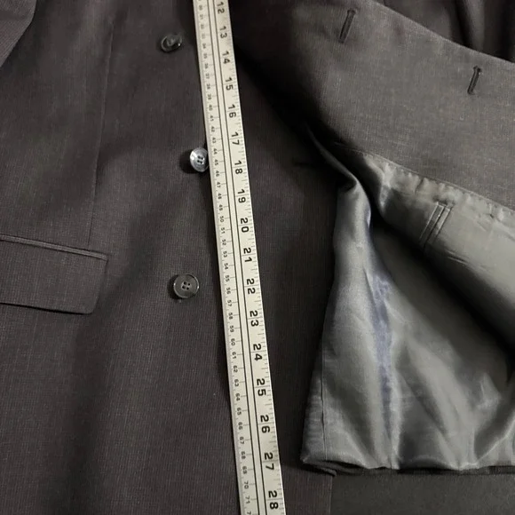 Calvin Klein Extreme Slim Fit Charcoal Wool Double Breasted Blazer‎ 44R - Picture 7 of 10